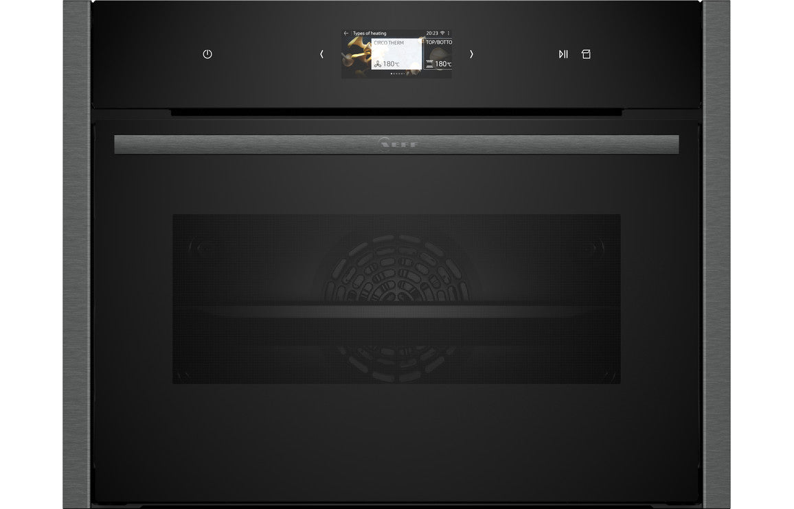 Neff N90 C24FS31G0B Compact Steam Oven - Black with Graphite Trim Neff N90 C24FS31G0B Compact Steam Oven - Black with Graphite Trim
