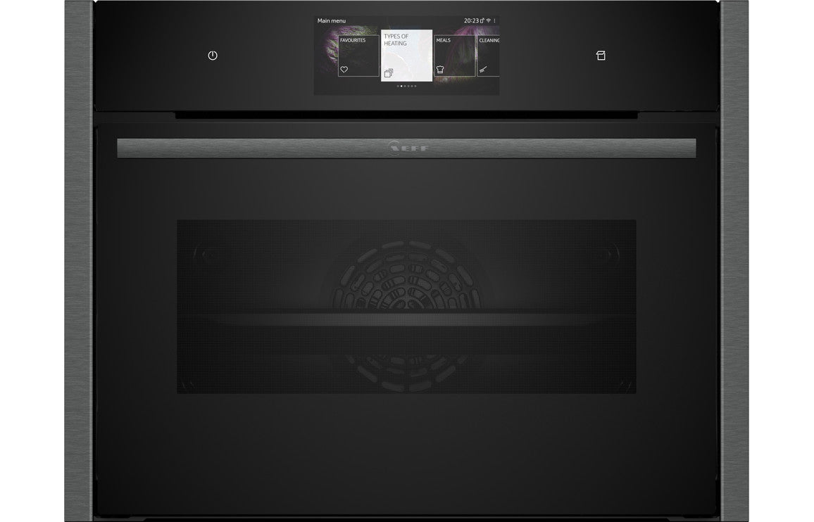 Neff N90 C24FT53G0B Compact Steam Oven - Black with Graphite Trim Neff N90 C24FT53G0B Compact Steam Oven - Black with Graphite Trim