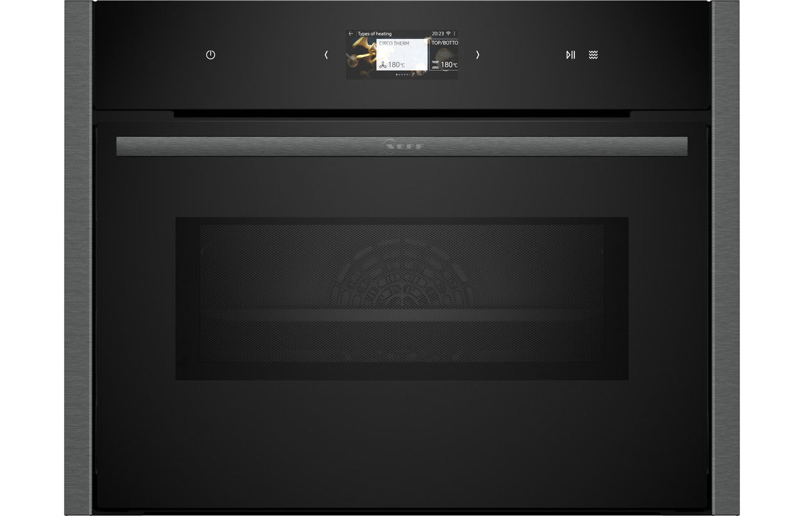 Neff N90 C24MS71G0B Compact Pyrolytic Oven & Microwave - Black with Graphite Trim Neff N90 C24MS71G0B Compact Pyrolytic Oven & Microwave - Black with Graphite Trim