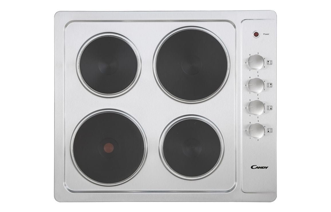 Shop Now Candy CLE64KX 60cm Electric Solid Plate Hob - Stainless Steel In UK Candy CLE64KX 60cm Electric Solid Plate Hob - Stainless Steel UK