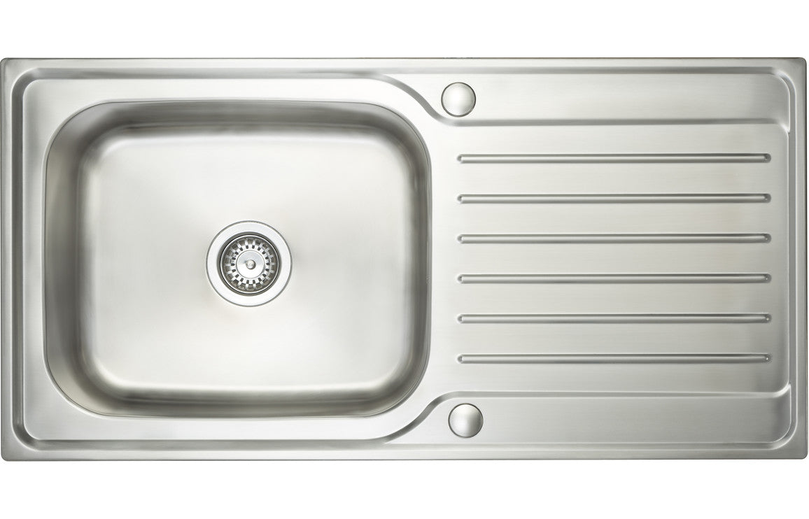 Prima Deep 1B & Drainer Inset Sink - Polished Steel Prima Deep 1B & Drainer Inset Sink - Polished Steel
