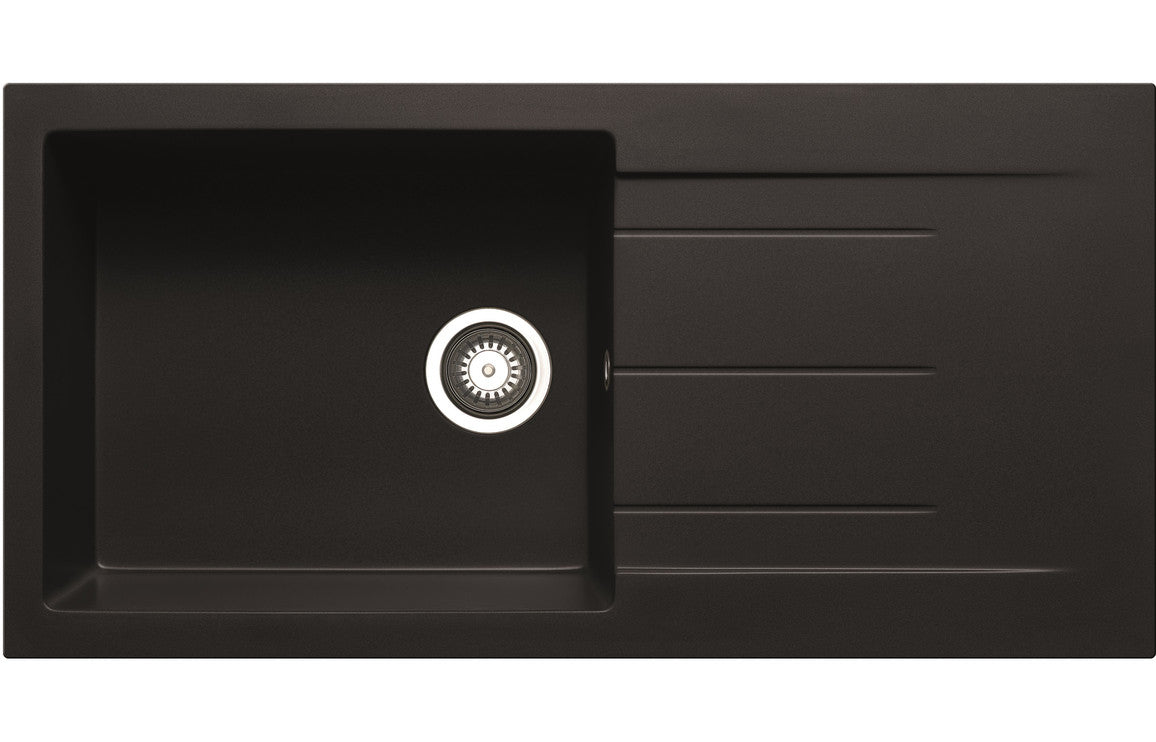 Prima+ Granite 1B & Drainer Inset Sink - Black Prima+ Granite 1B & Drainer Inset Sink - Black