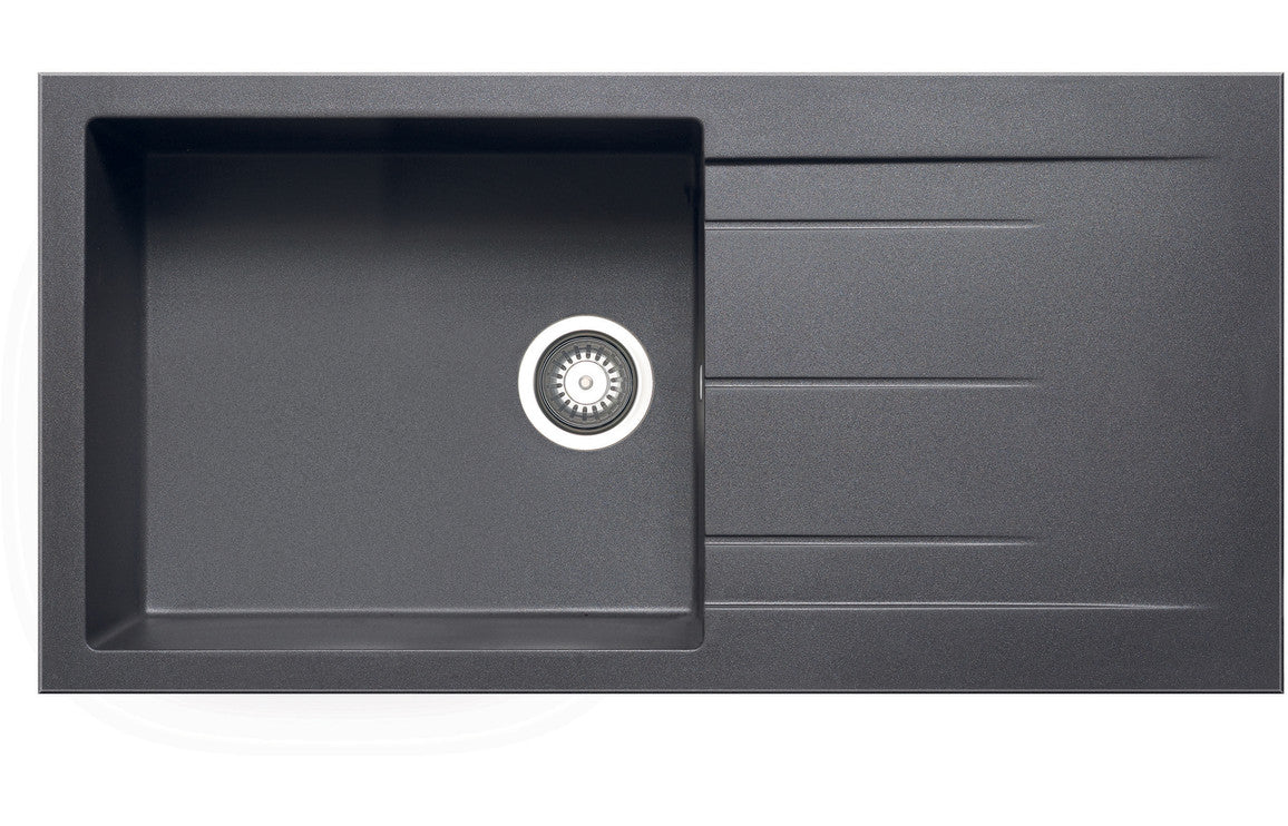 Prima+ Granite 1B & Drainer Inset Sink - Gun Metal Prima+ Granite 1B & Drainer Inset Sink - Gun Metal