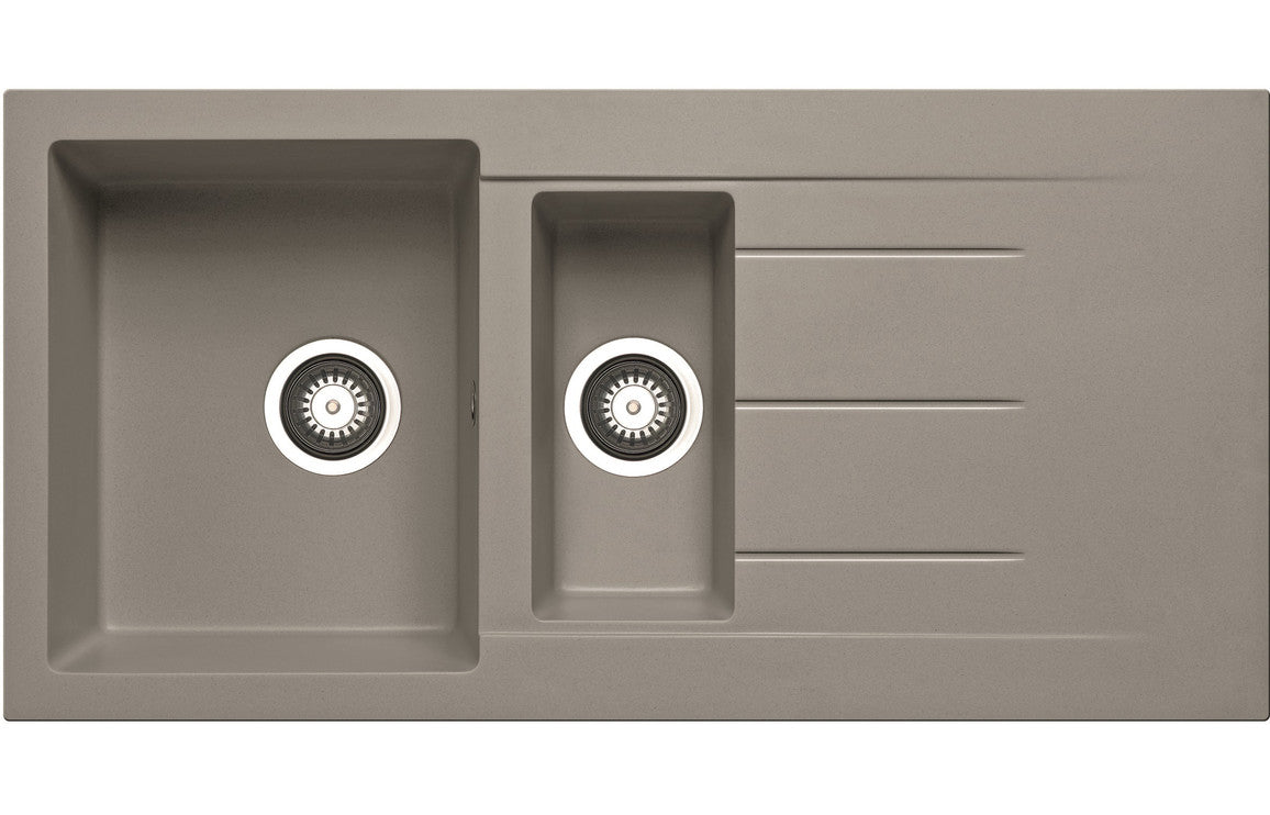 Prima+ Granite 1.5B & Drainer Inset Sink - Light Grey Prima+ Granite 1.5B & Drainer Inset Sink - Light Grey