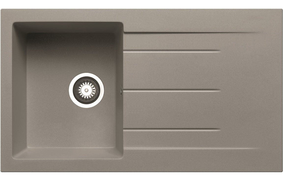 Prima+ Compact Granite 1B & Drainer Inset Sink - Light Grey Prima+ Compact Granite 1B & Drainer Inset Sink - Light Grey