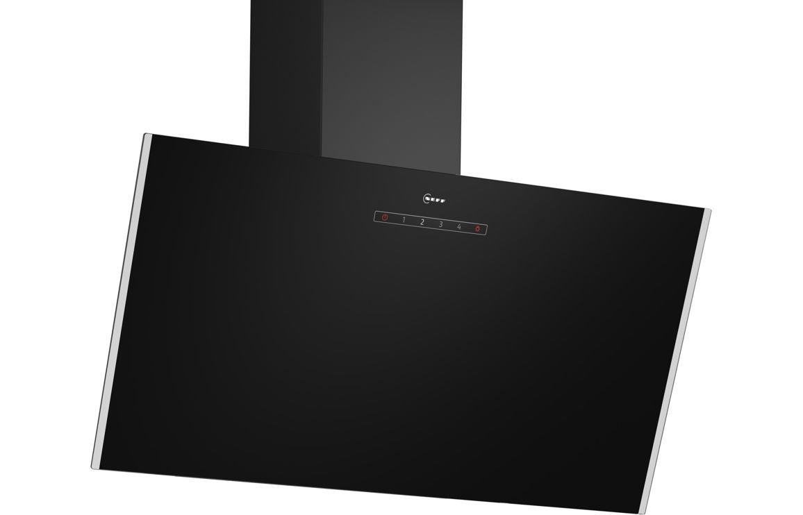 Neff N30 D83IDK1S0B 80cm Angled Chimney Hood - Black Glass Neff N30 D83IDK1S0B 80cm Angled Chimney Hood - Black Glass