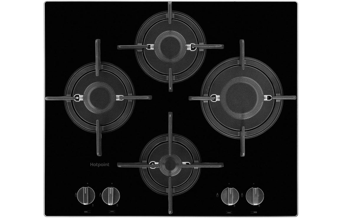 Shop Now Hotpoint FTGHG 641 D/HBK 60cm Gas on Glass Hob - Black In UK Hotpoint FTGHG 641 D/HBK 60cm Gas on Glass Hob - Black UK
