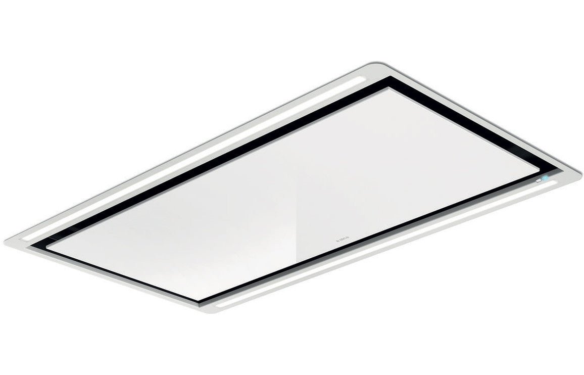 Elica HiLight Glass H30 100cm Ceiling Hood (30cm High) - White Glass Elica HiLight Glass H30 100cm Ceiling Hood (30cm High) - White Glass