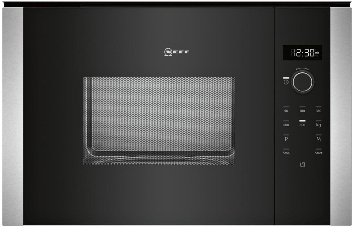 Neff N50 HLAWD23N0B Built-in Microwave - Black with Steel Trim Neff N50 HLAWD23N0B Built-in Microwave - Black with Steel Trim