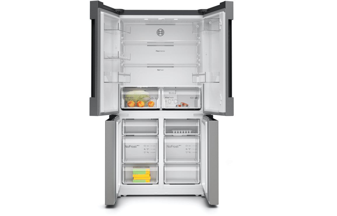 Bosch Series 4 KFN96VPEAG F/S Frost Free 4 Door Fridge Freezer - Metallic Silver Bosch Series 4 KFN96VPEAG F/S Frost Free 4 Door Fridge Freezer - Metallic Silver
