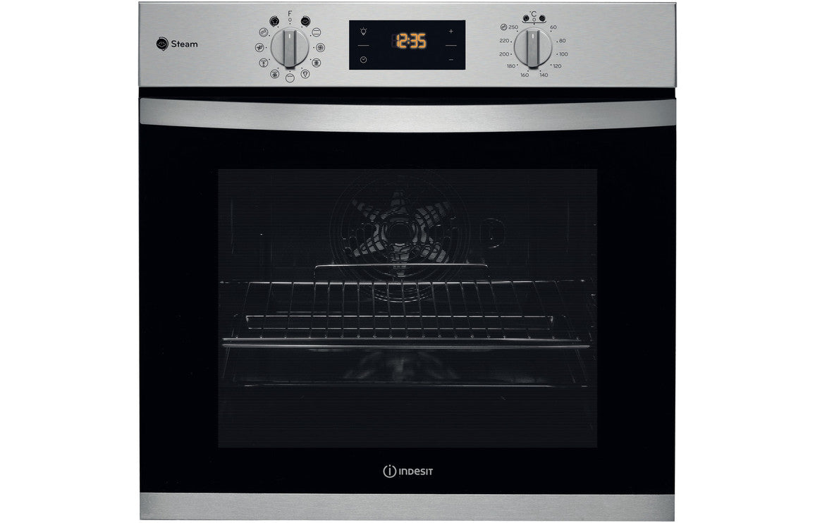 Indesit KFWS 3844 H IX UK Single Electric Oven - Stainless Steel Indesit KFWS 3844 H IX UK Single Electric Oven - Stainless Steel