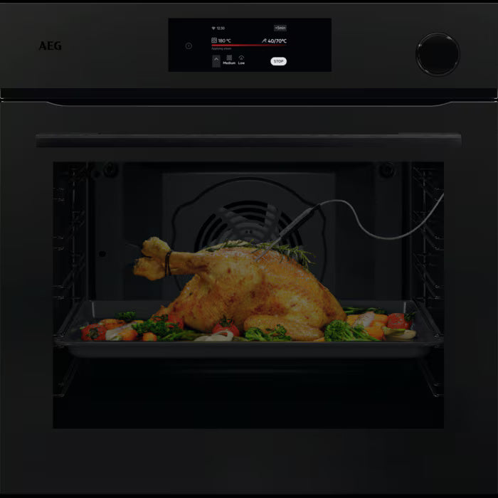 AEG NBR7P731ST Single Pyrolytic Oven w/Steam - Matt Black AEG NBR7P731ST Single Pyrolytic Oven w/Steam - Matt Black