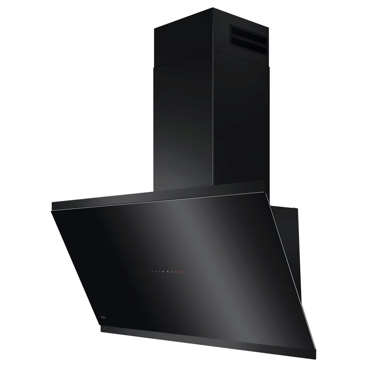 AEG GV77D91SB 90cm Angled Chimney Hood - Black AEG GV77D91SB 90cm Angled Chimney Hood - Black