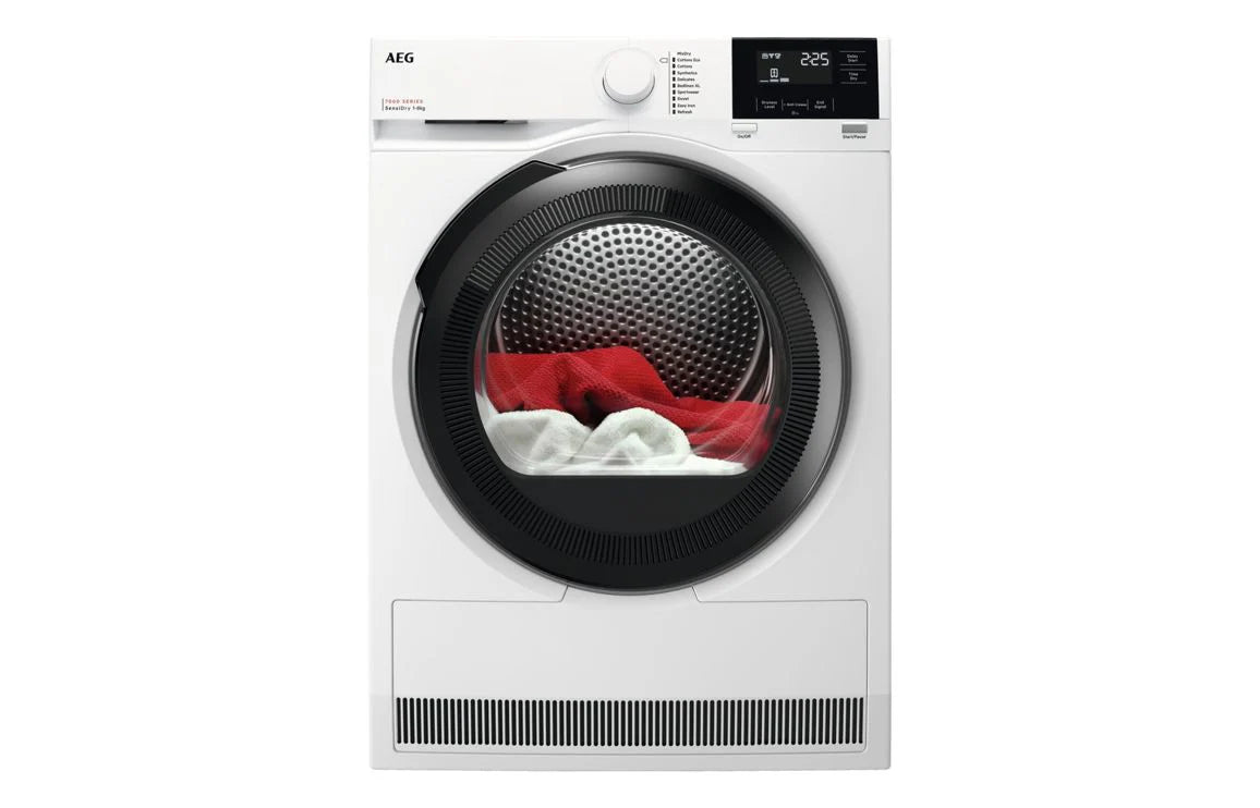AEG TR718L4B F/S 8kg Heat Pump Condenser Dryer - White AEG TR718L4B F/S 8kg Heat Pump Condenser Dryer - White