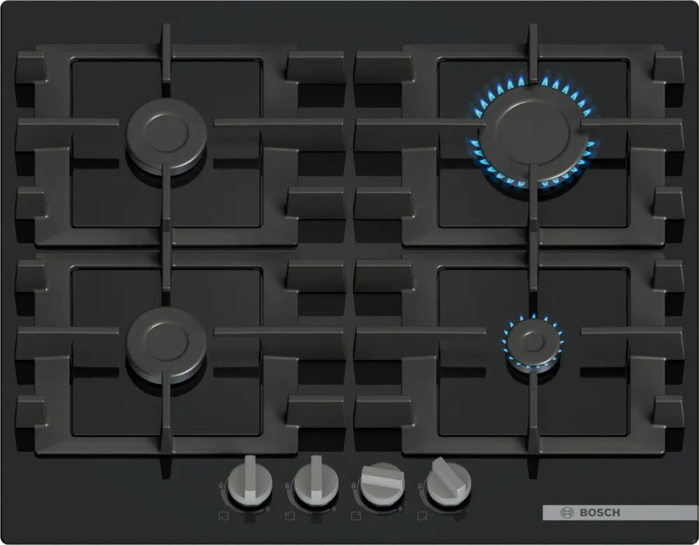 Bosch Series 4 PNP6B6K40 60cm Gas on Glass Hob - Black Bosch Series 4 PNP6B6K40 60cm Gas on Glass Hob - Black