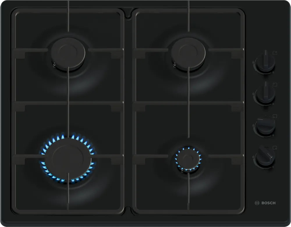 Bosch Series 2 PBP6B6K60 60cm Gas Hob - Black Bosch Series 2 PBP6B6K60 60cm Gas Hob - Black
