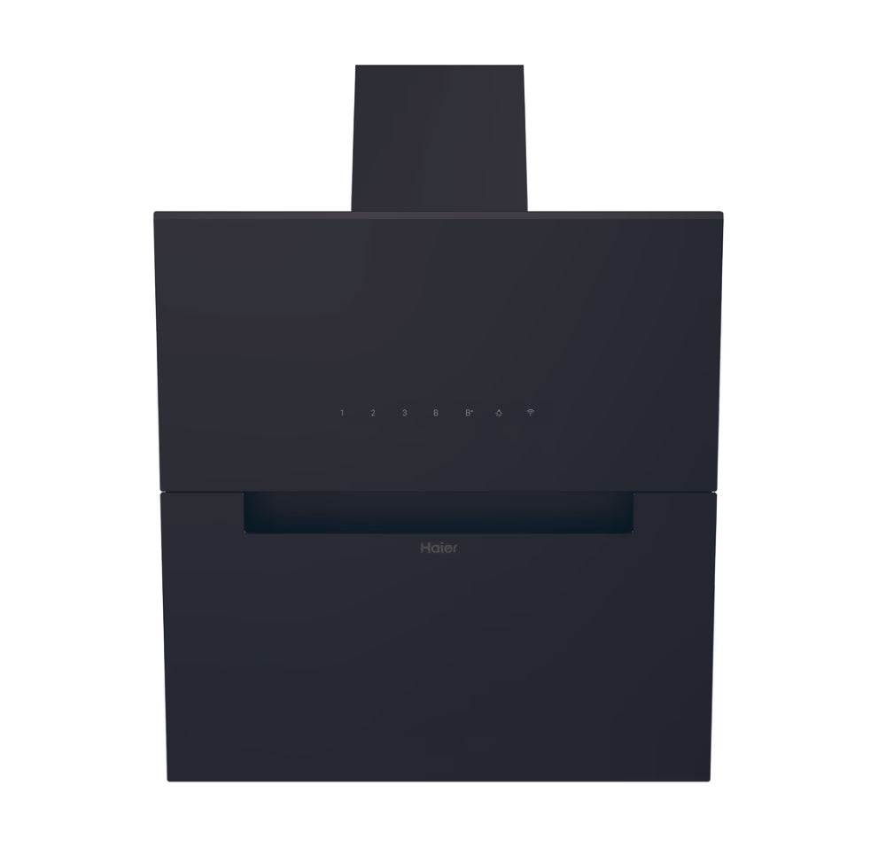 Haier HADG6CBS4BWIFI 60cm Chimney Hood - Black Glass Haier HADG6CBS4BWIFI 60cm Chimney Hood - Black Glass