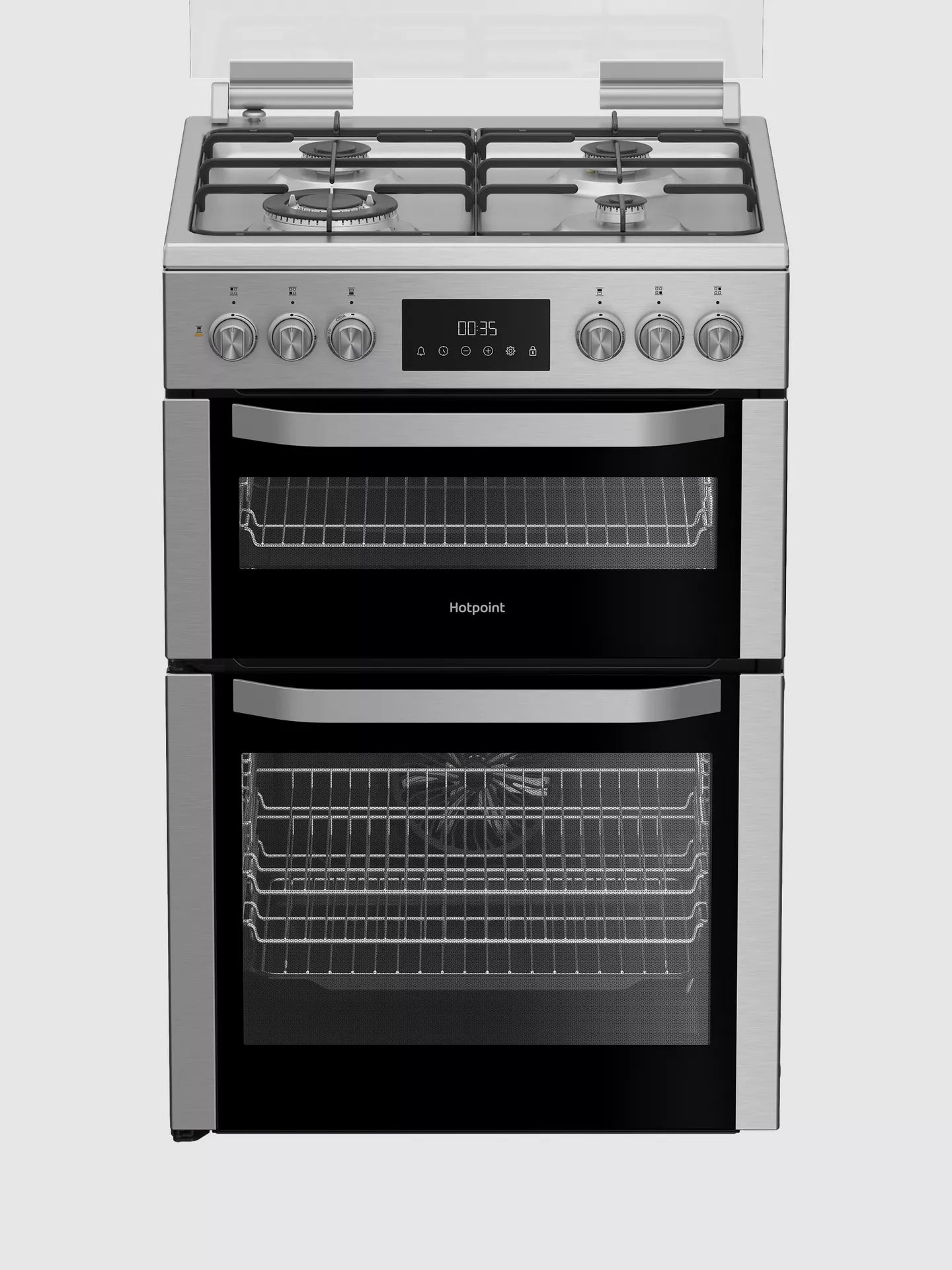 Hotpoint HDD6GDC2WX Dual Fuel Cooker - Stainless Steel Hotpoint HDD6GDC2WX Dual Fuel Cooker - Stainless Steel