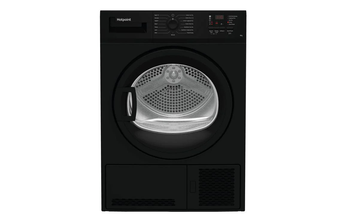 Hotpoint C HD C82 BBGD UK F/S 8kg Condenser Dryer - Black Hotpoint C HD C82 BBGD UK F/S 8kg Condenser Dryer - Black