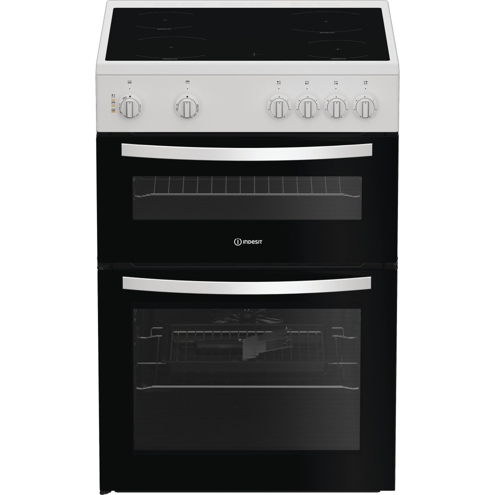Indesit IDE6VMW Double Electric Cooker - White Indesit IDE6VMW Double Electric Cooker - White