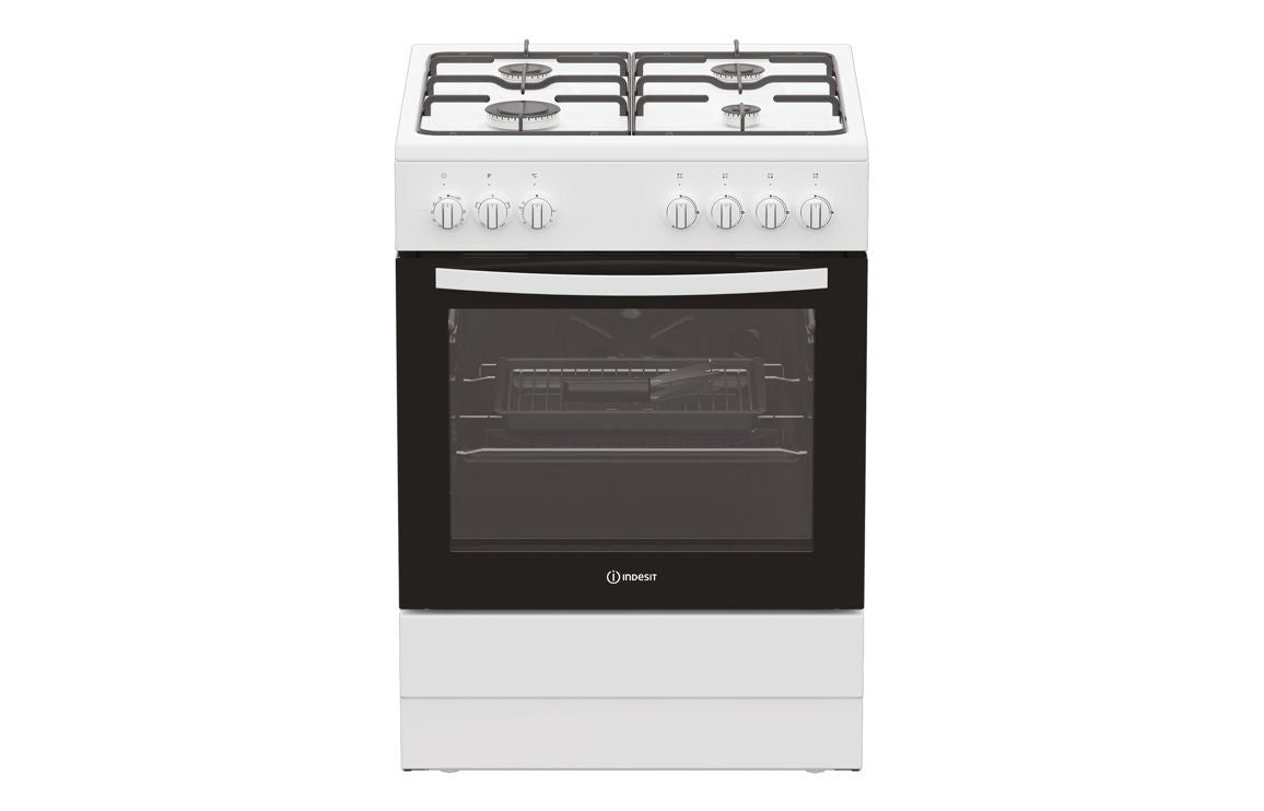 Indesit I6G3PMW/UK Single Dual Fuel Cooker - White Indesit I6G3PMW/UK Single Dual Fuel Cooker - White