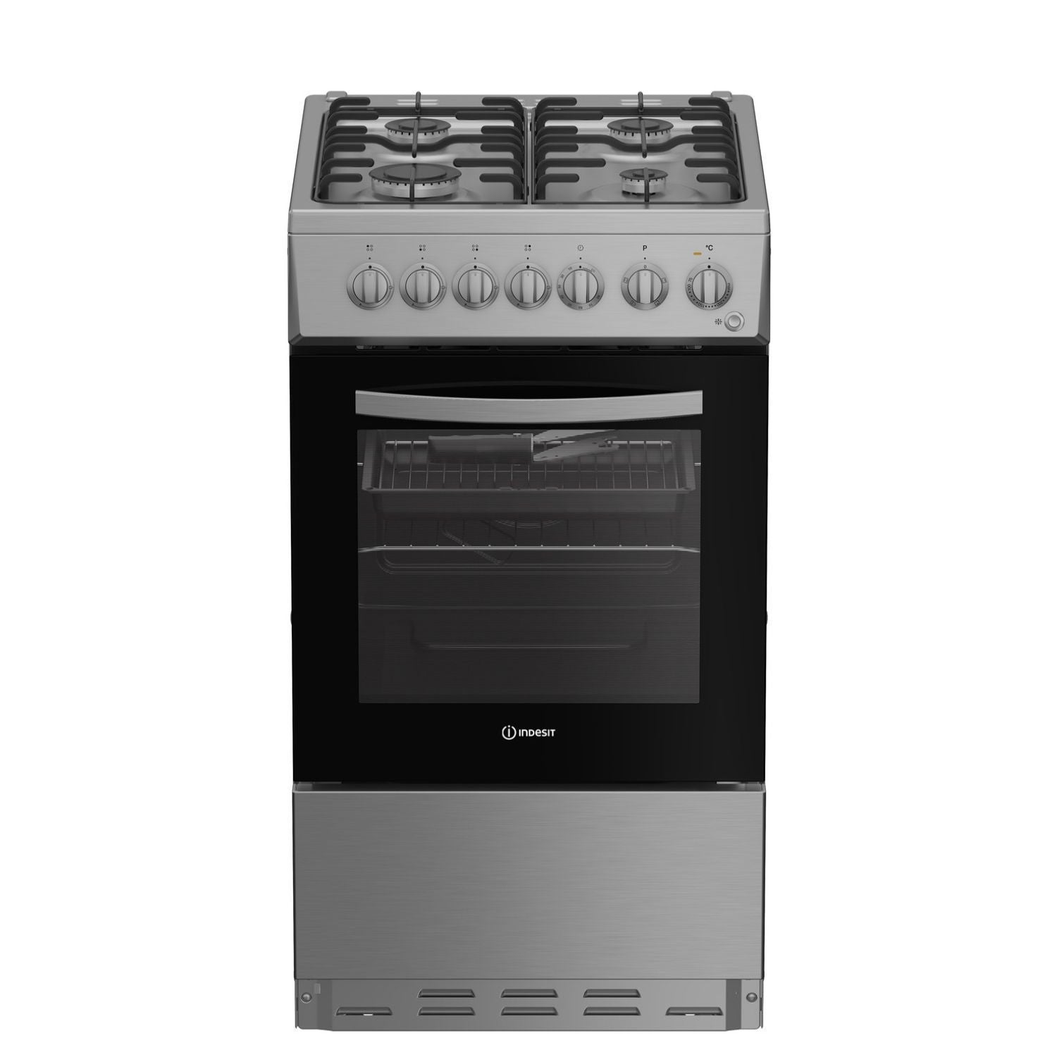 Indesit I5G3PMX Slim Single Dual Fuel Cooker - Stainless Steel Indesit I5G3PMX Slim Single Dual Fuel Cooker - Stainless Steel