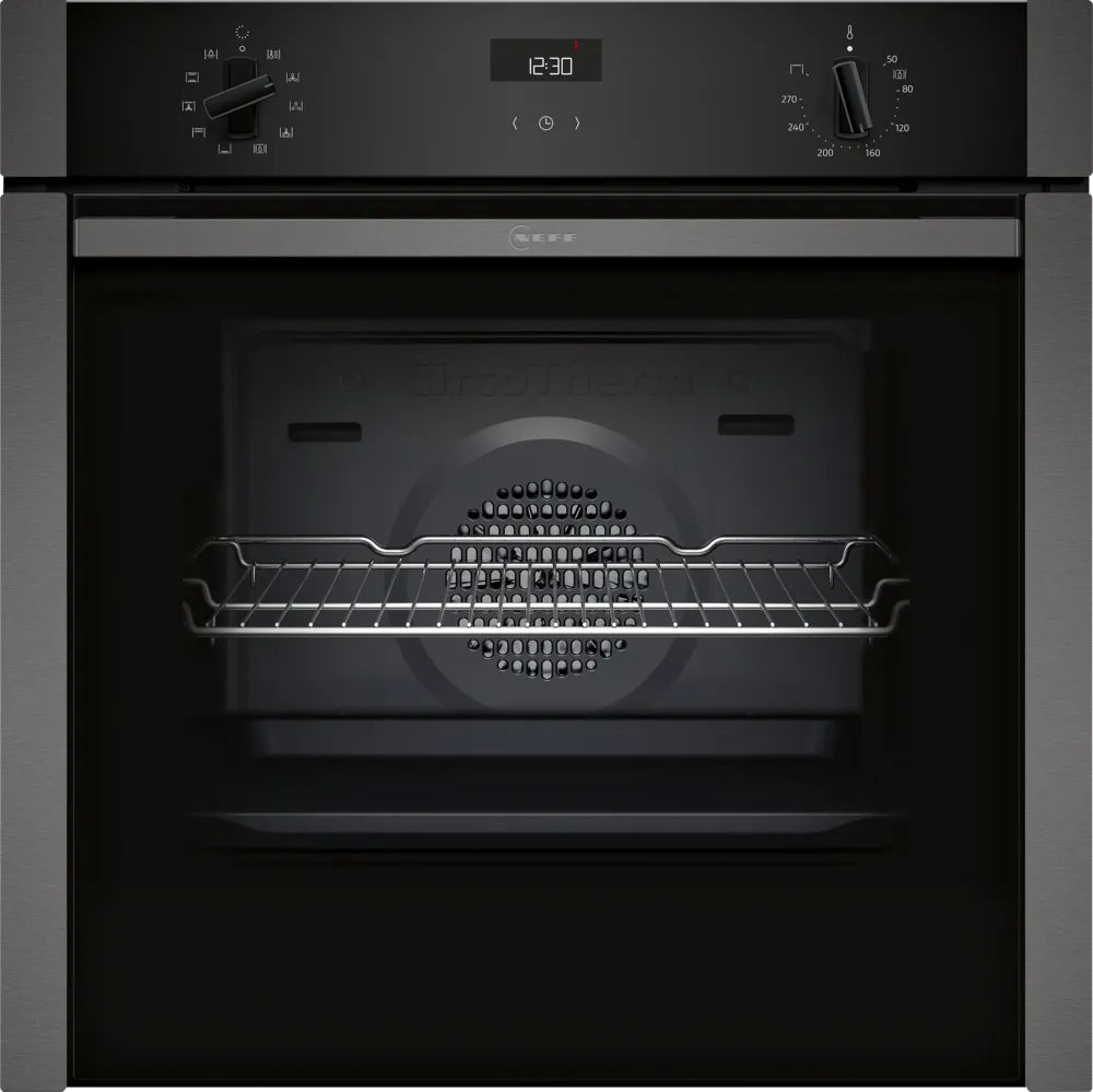 Neff N50 B3ACE4AG3B Single Slide&Hide Electric Oven - Graphite Grey Neff N50 B3ACE4AG3B Single Slide&Hide Electric Oven - Graphite Grey