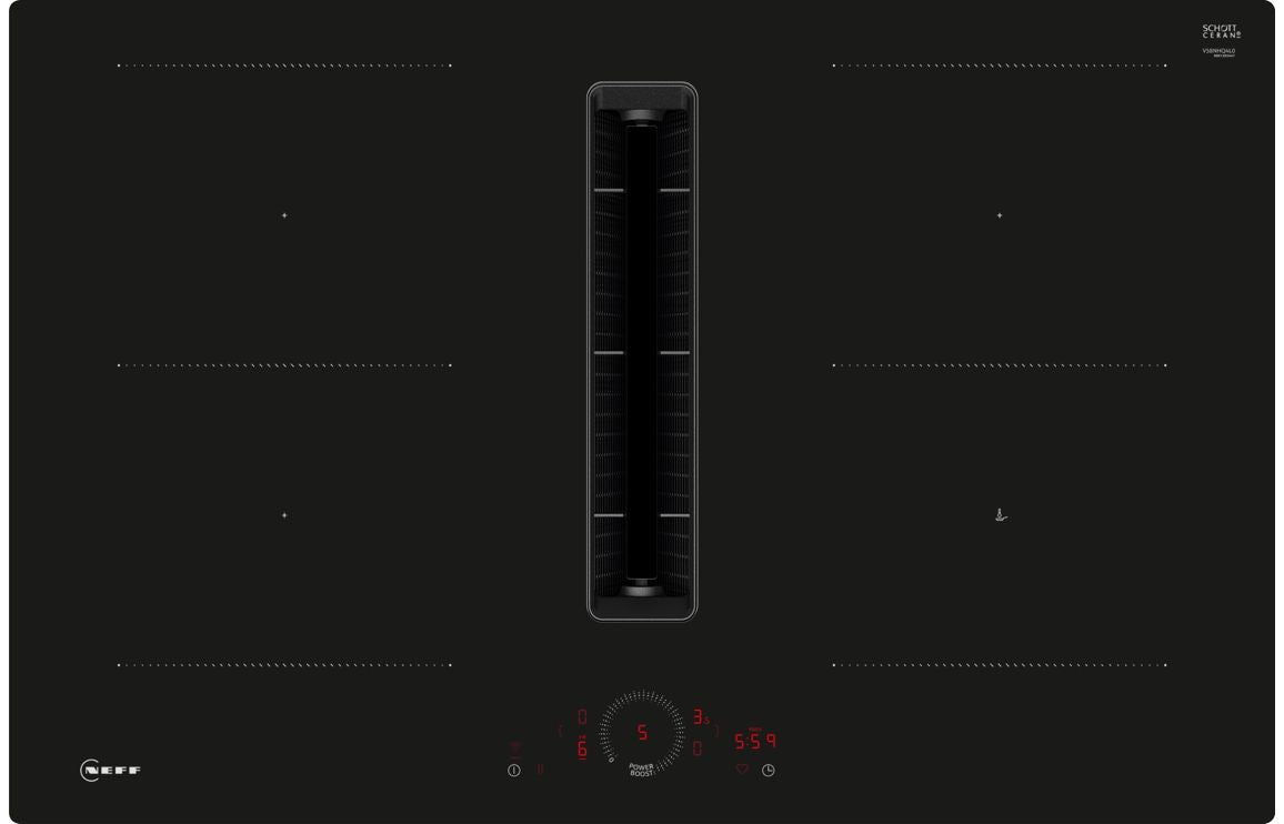 Neff N70 V58NHQ4L0 80cm Venting Combi Induction Hob (Surface Mount) - Black Glass Neff N70 V58NHQ4L0 80cm Venting Combi Induction Hob (Surface Mount) - Black Glass