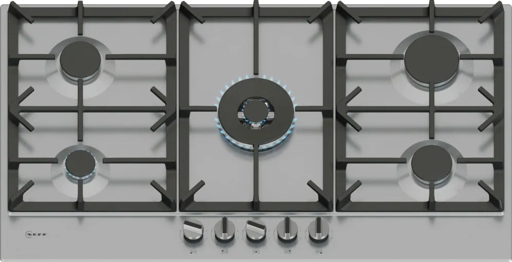 Neff N70 T29CIR8N0 90cm Gas Hob - Stainless Steel Neff N70 T29CIR8N0 90cm Gas Hob - Stainless Steel