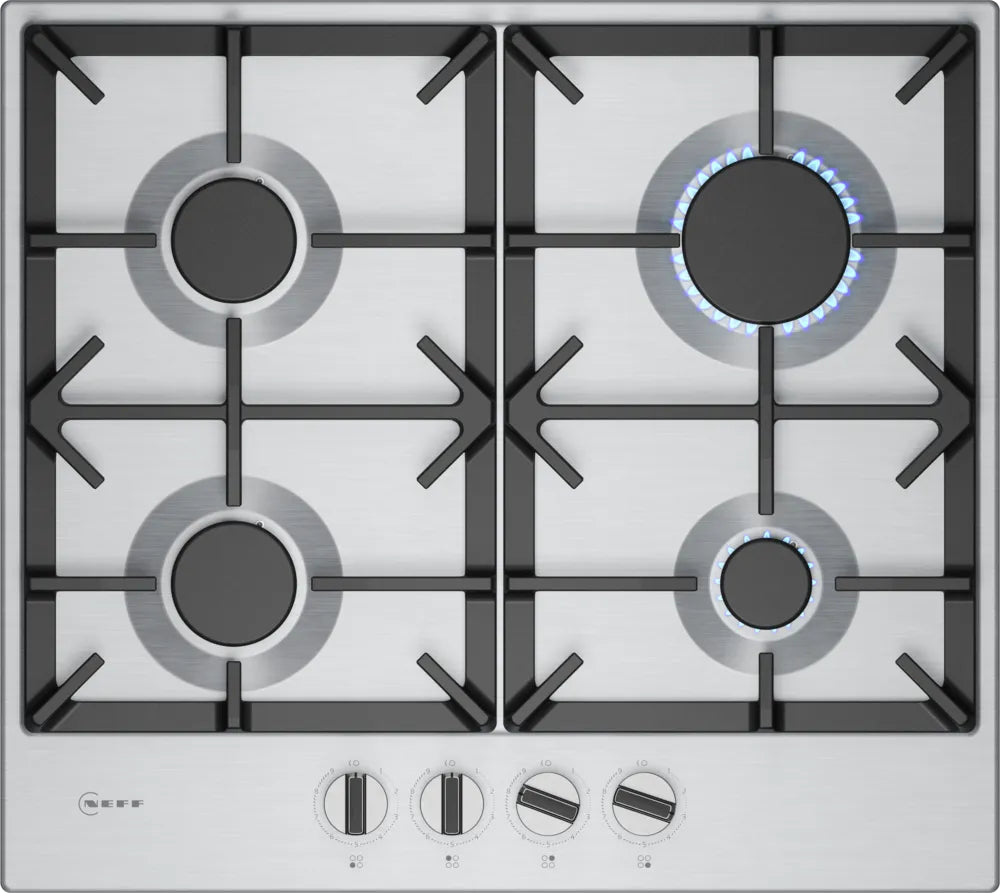 Neff N70 T26CIP8N0 60cm Gas Hob - Stainless Steel Neff N70 T26CIP8N0 60cm Gas Hob - Stainless Steel