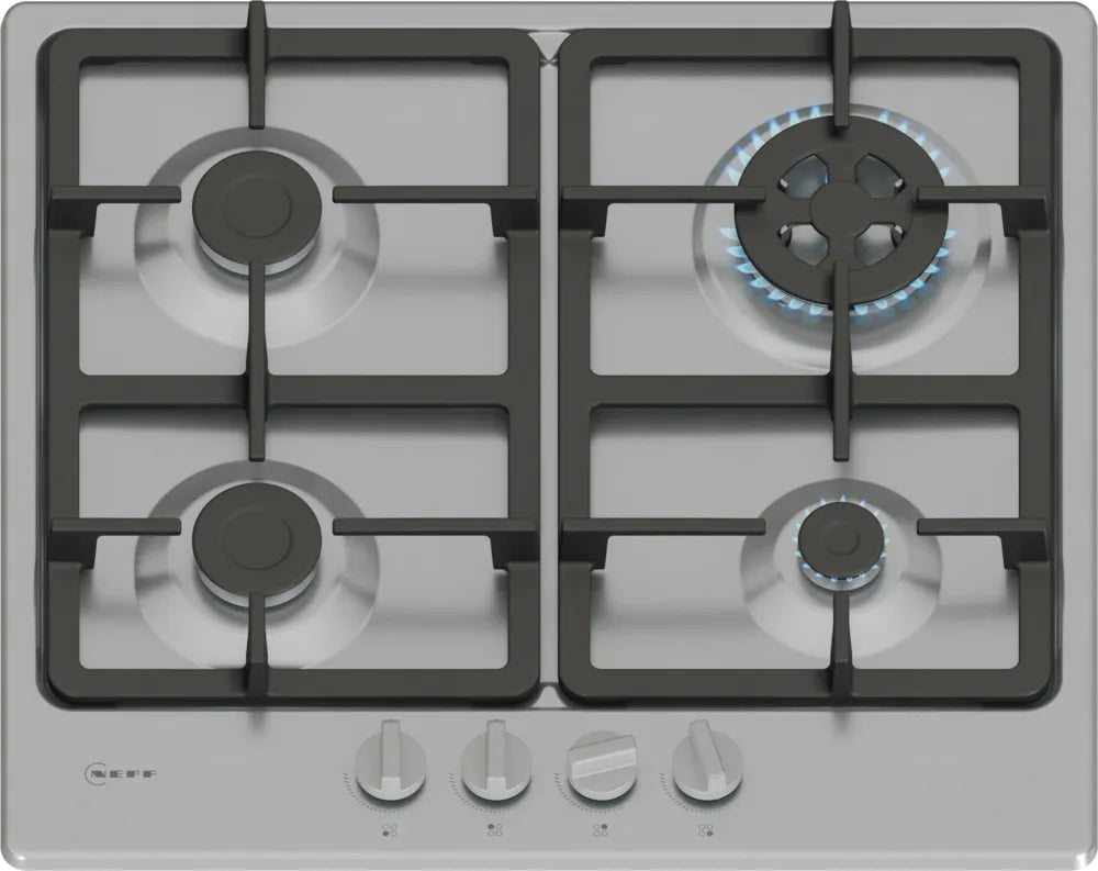 Neff N50 T26GKH8N0 60cm Gas Hob - Stainless Steel Neff N50 T26GKH8N0 60cm Gas Hob - Stainless Steel