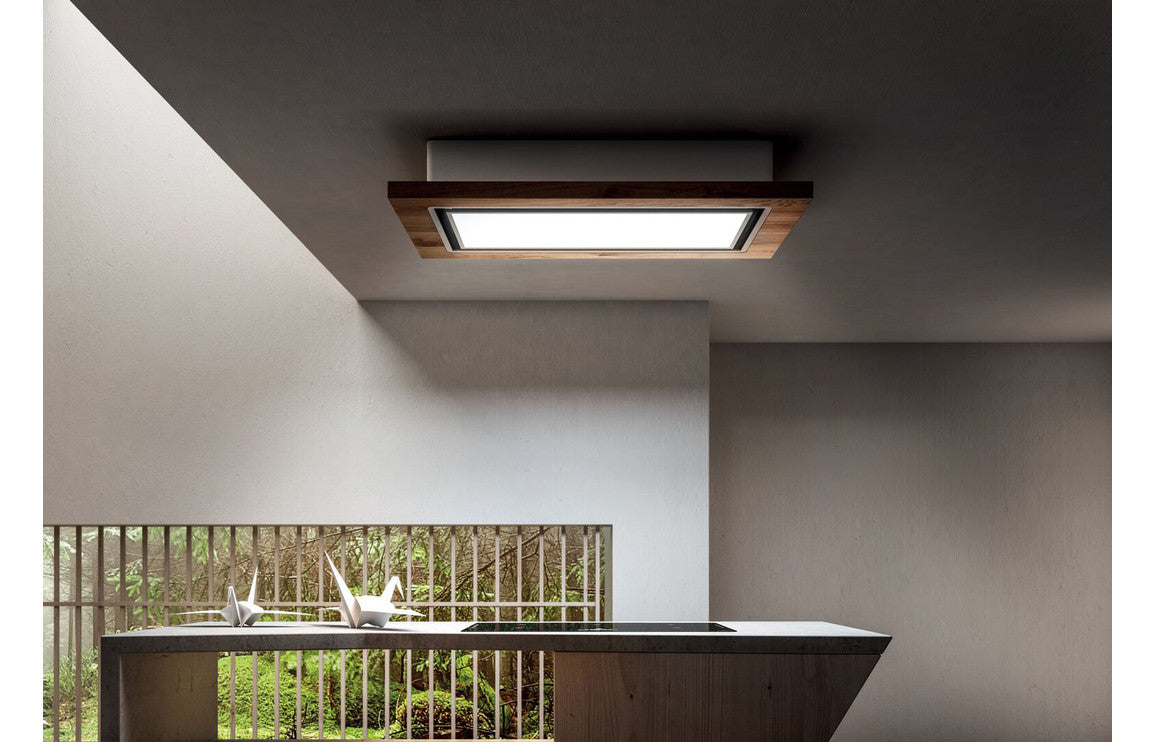 Elica Lullaby@ 120cm Ceiling Hood (Recirculating) - Natural Wood Elica Lullaby@ 120cm Ceiling Hood (Recirculating) - Natural Wood