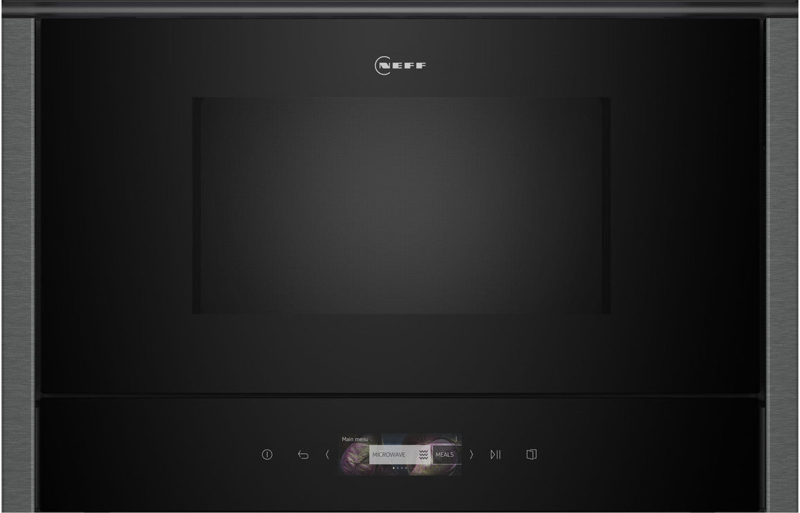 Neff N70 NL4WR21G1B Built-in Microwave - Black with Graphite Trim Neff N70 NL4WR21G1B Built-in Microwave - Black with Graphite Trim