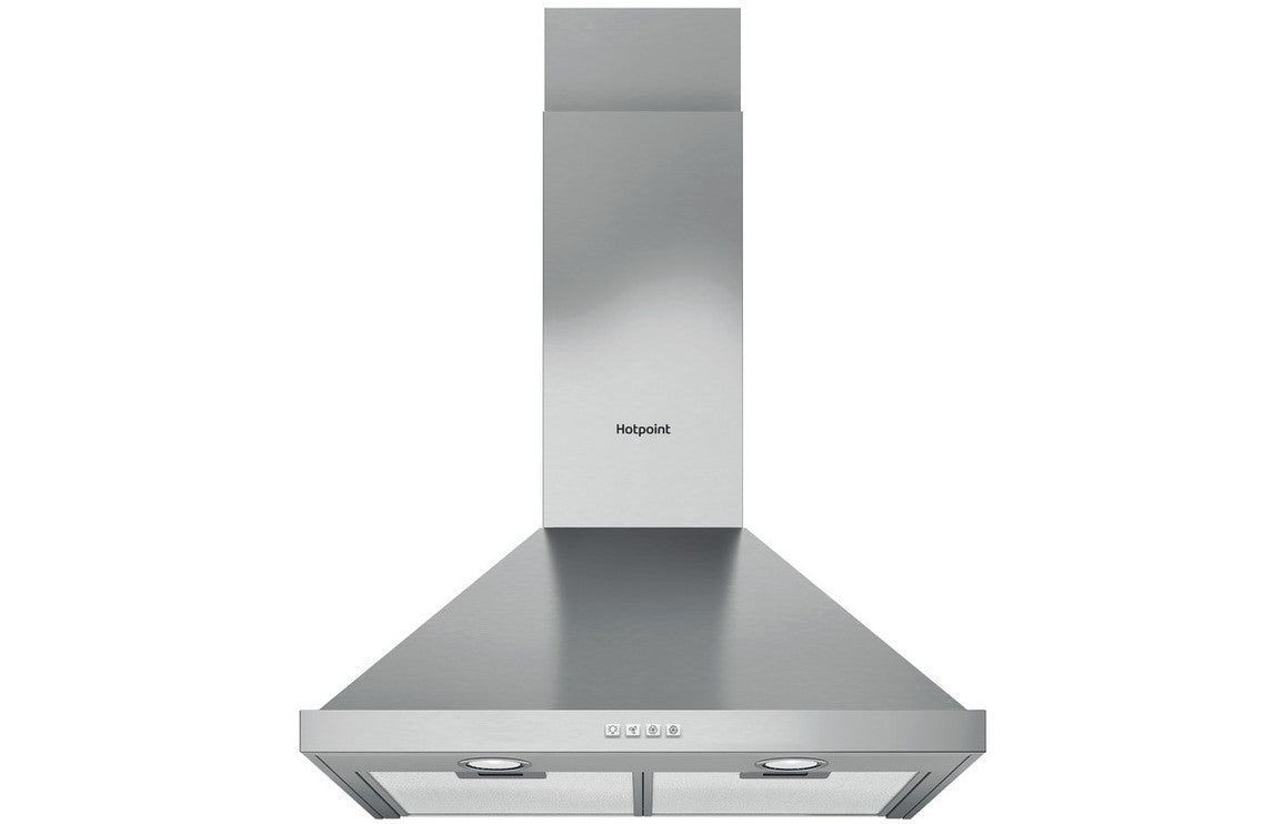 Shop Now Hotpoint PHPN6.5 FLMX/1 60cm Chimney Hood - Stainless Steel In UK Hotpoint PHPN6.5 FLMX/1 60cm Chimney Hood - Stainless Steel UK