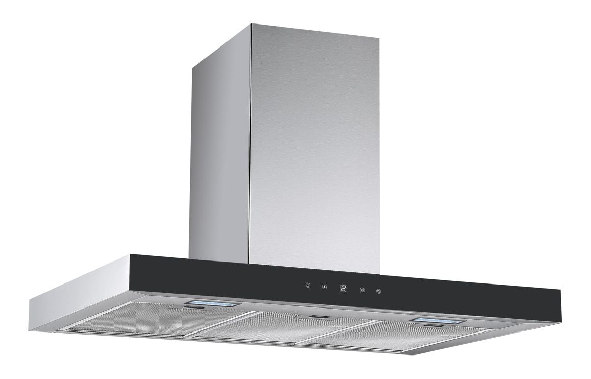 Prima PRCH035 90cm Box Chimney Hood - Black & Stainless Steel Prima PRCH035 90cm Box Chimney Hood - Black & Stainless Steel