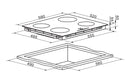 Prima PRIH024 60cm Framed Induction Hob - Black & Stainless Steel