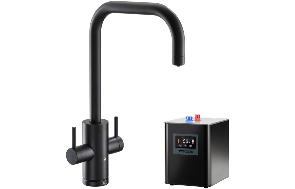 Abode Project 4 IN 1 Monobloc Tap & Proboil.4E Tank - Matt Black Abode Project 4 IN 1 Monobloc Tap & Proboil.4E Tank - Matt Black