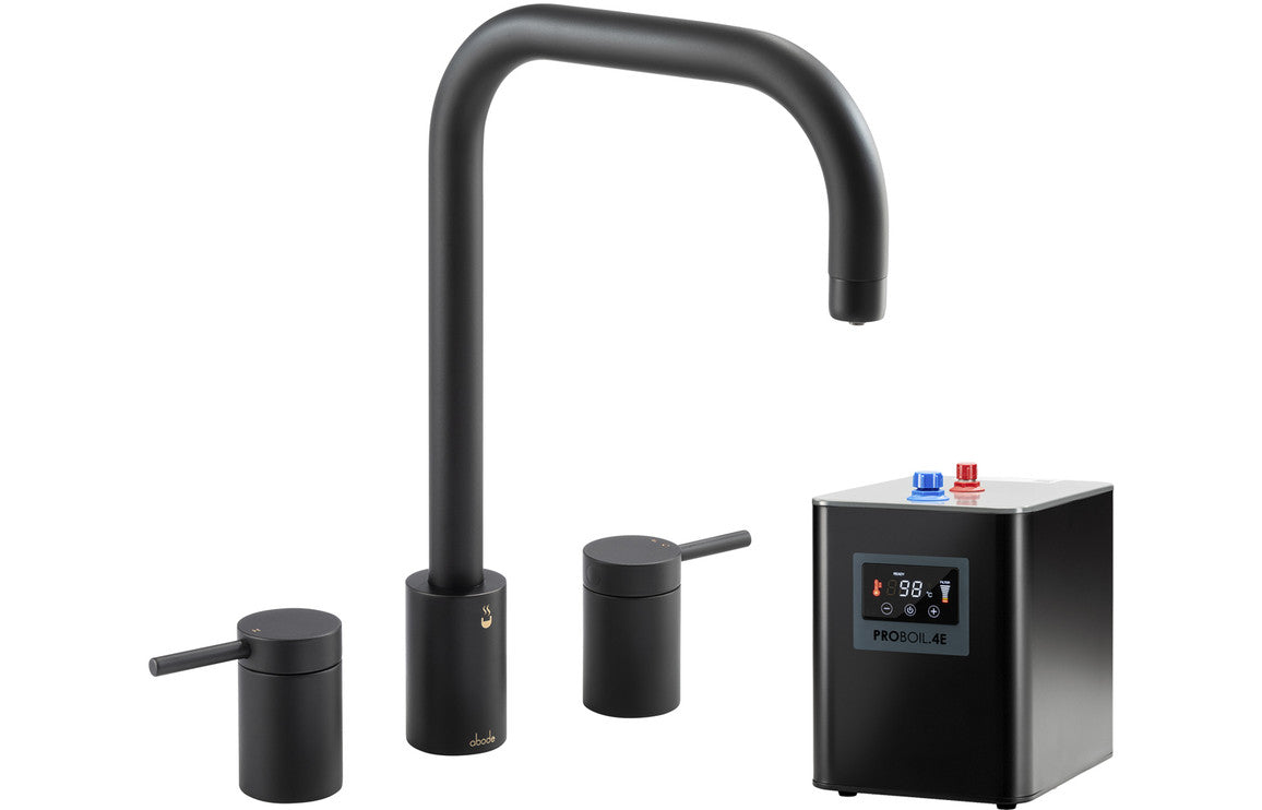 Abode Project 4 IN 1 3 Part Tap & Proboil.4E Tank - Matt Black Abode Project 4 IN 1 3 Part Tap & Proboil.4E Tank - Matt Black
