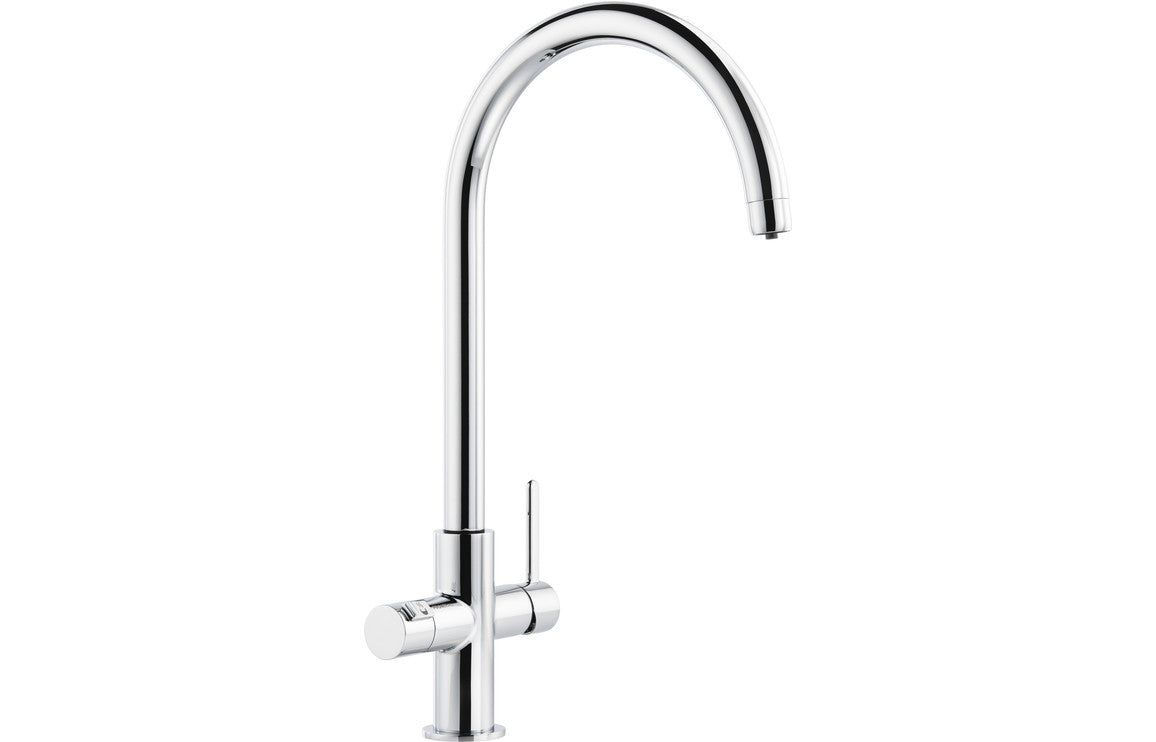 Abode Prothia 3 IN 1 Swan Spout Slimline Monobloc Tap - Chrome Abode Prothia 3 IN 1 Swan Spout Slimline Monobloc Tap - Chrome