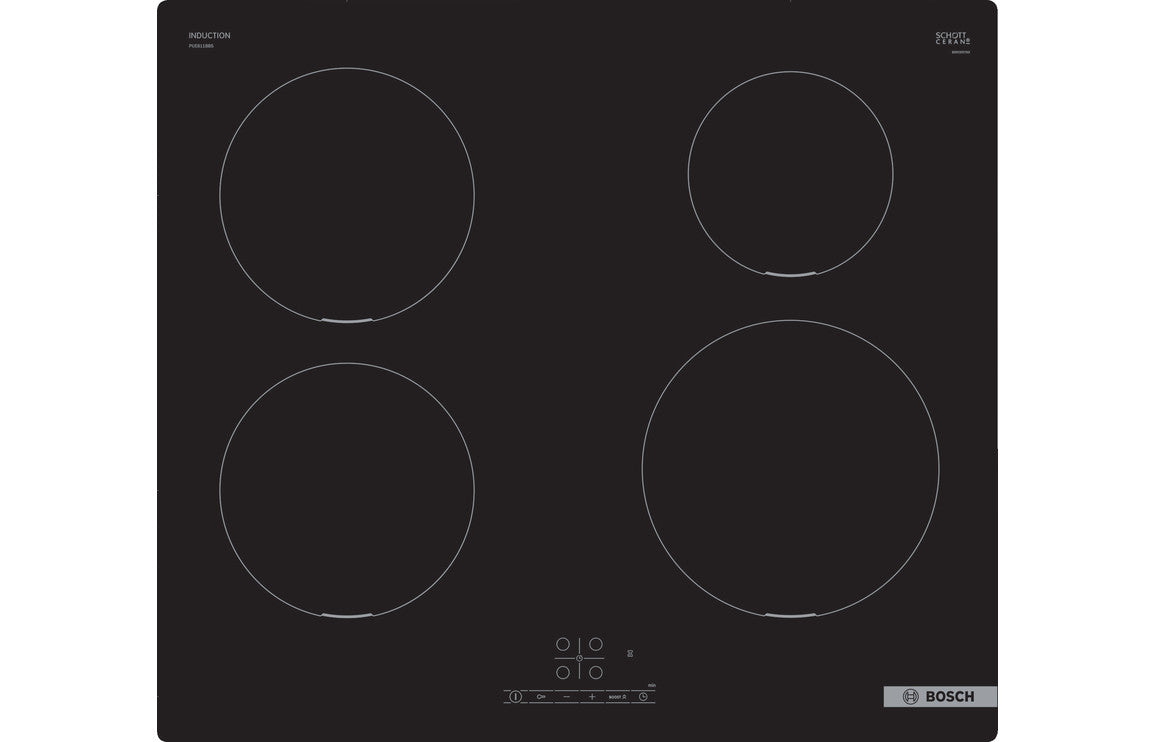 Bosch Series 4 PUE611BB5E 60cm Induction Hob - Black Bosch Series 4 PUE611BB5E 60cm Induction Hob - Black