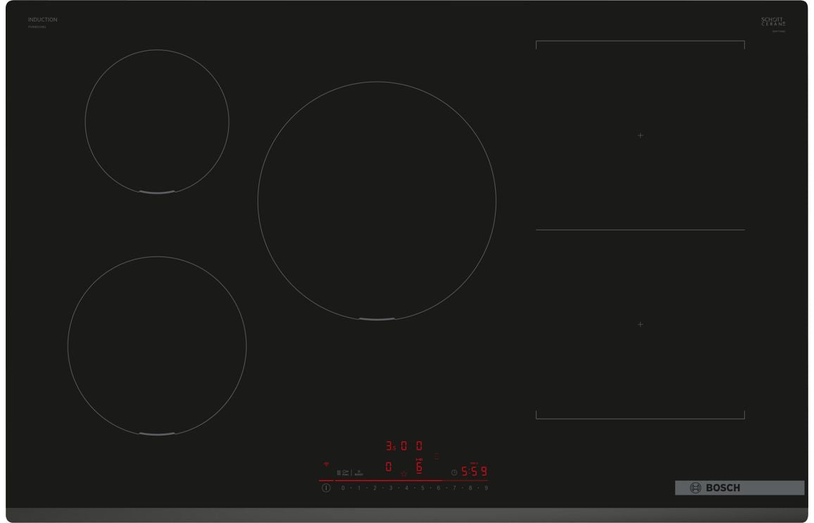 Bosch Series 6 PVW831HB1E 80cm Induction Hob - Black Bosch Series 6 PVW831HB1E 80cm Induction Hob - Black