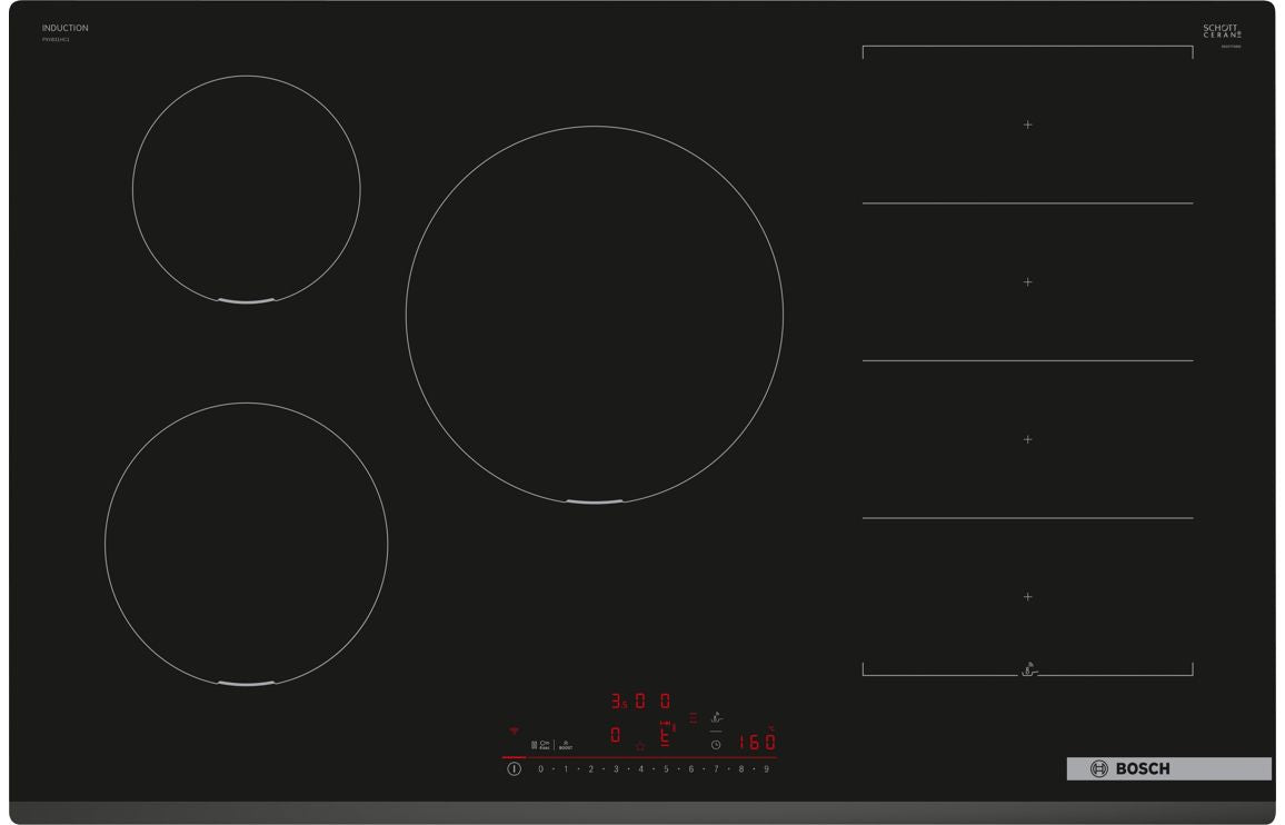 Bosch Series 6 PXV831HC1E 80cm Induction Hob - Black Bosch Series 6 PXV831HC1E 80cm Induction Hob - Black