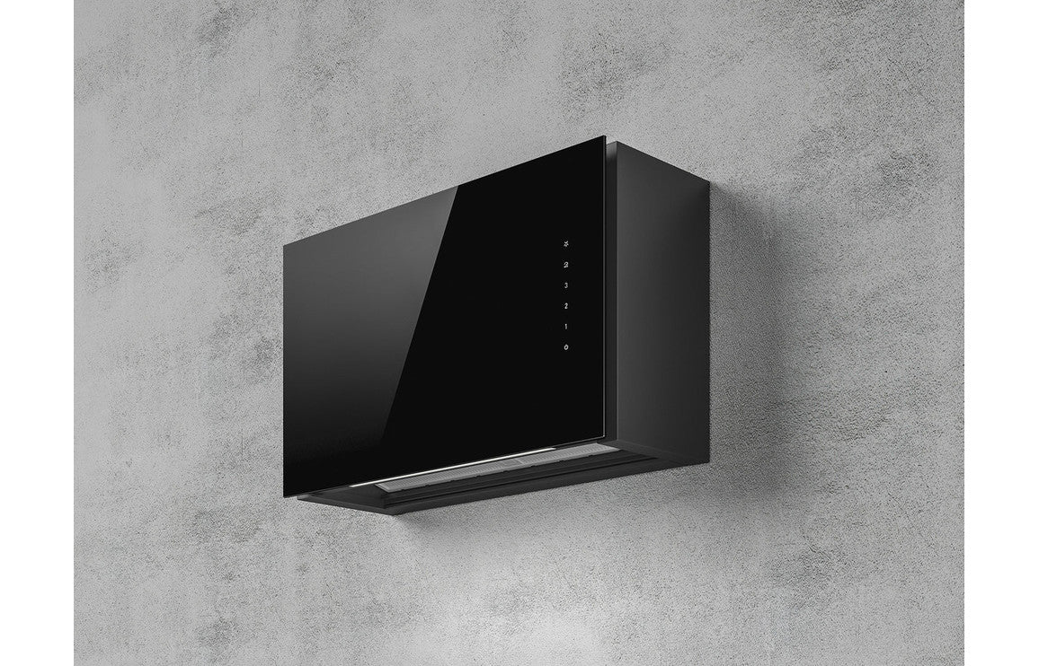 Elica Rules 60cm Integrated Chimney Hood - Black Glass Elica Rules 60cm Integrated Chimney Hood - Black Glass