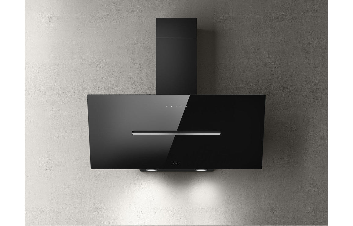 Elica Shy 90cm Chimney Hood - Black Glass Elica Shy 90cm Chimney Hood - Black Glass