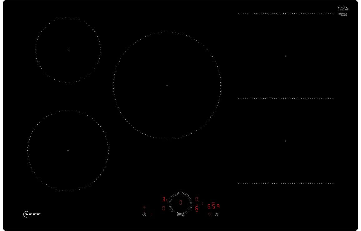 Neff N70 T58PHW1L0 80cm Induction Hob - Black Glass Neff N70 T58PHW1L0 80cm Induction Hob - Black Glass