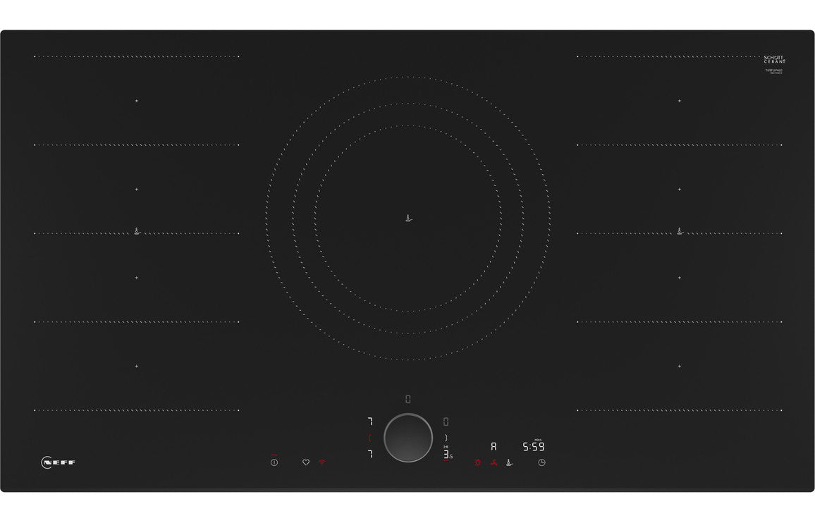 Neff N90 T69FUV4L0 90cm Induction Hob - Black Neff N90 T69FUV4L0 90cm Induction Hob - Black