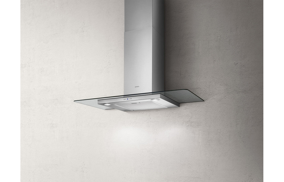 Elica Tribe 90cm Flat Glass Chimney Hood - Stainless Steel Elica Tribe 90cm Flat Glass Chimney Hood - Stainless Steel