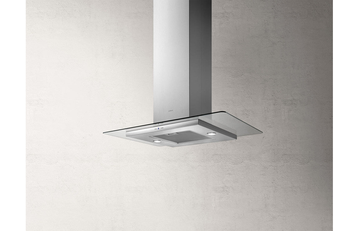 Elica Tribe 90cm Flat Glass Island Hood - Stainless Steel Elica Tribe 90cm Flat Glass Island Hood - Stainless Steel