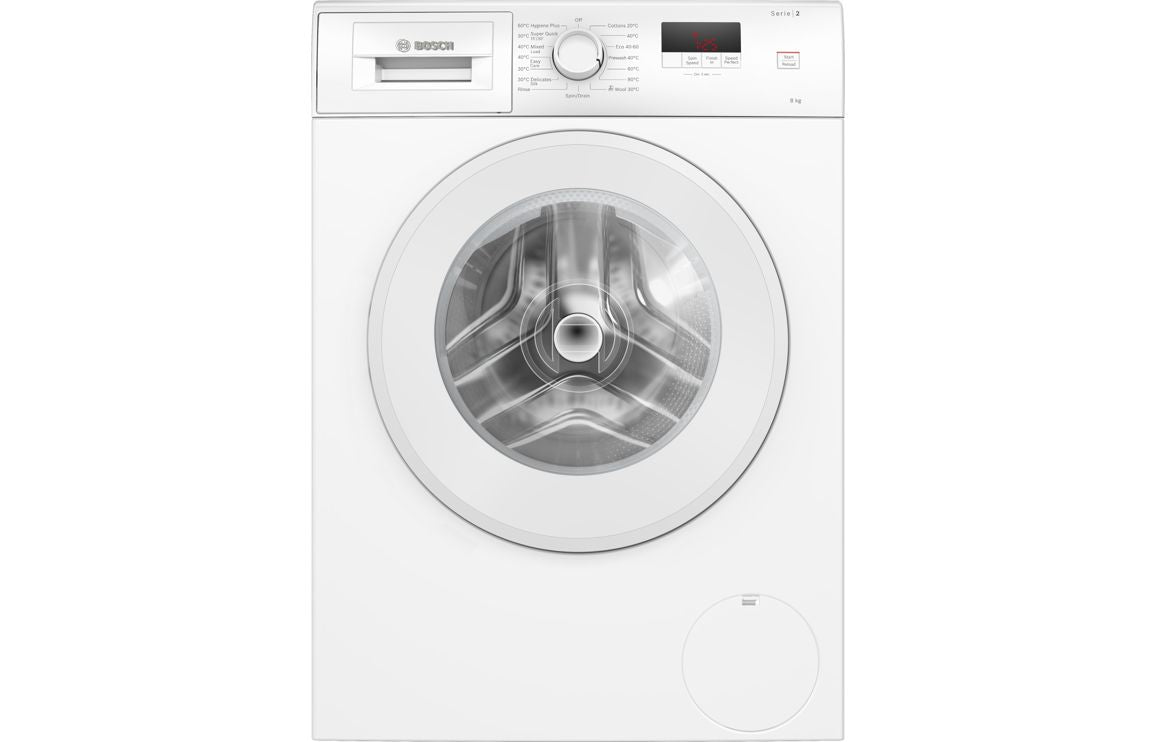 Bosch Series 2 WGE03408GB F/S 8kg 1400rpm Washing Machine - White Bosch Series 2 WGE03408GB F/S 8kg 1400rpm Washing Machine - White