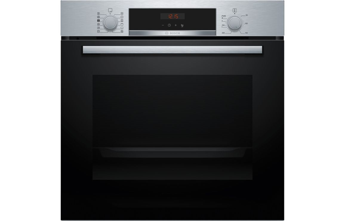 Bosch Series 4 HQA574BS3B Single Pyrolytic Oven with Added Steam - Black & Stainless Steel Bosch Series 4 HQA574BS3B Single Pyrolytic Oven with Added Steam - Black & Stainless Steel
